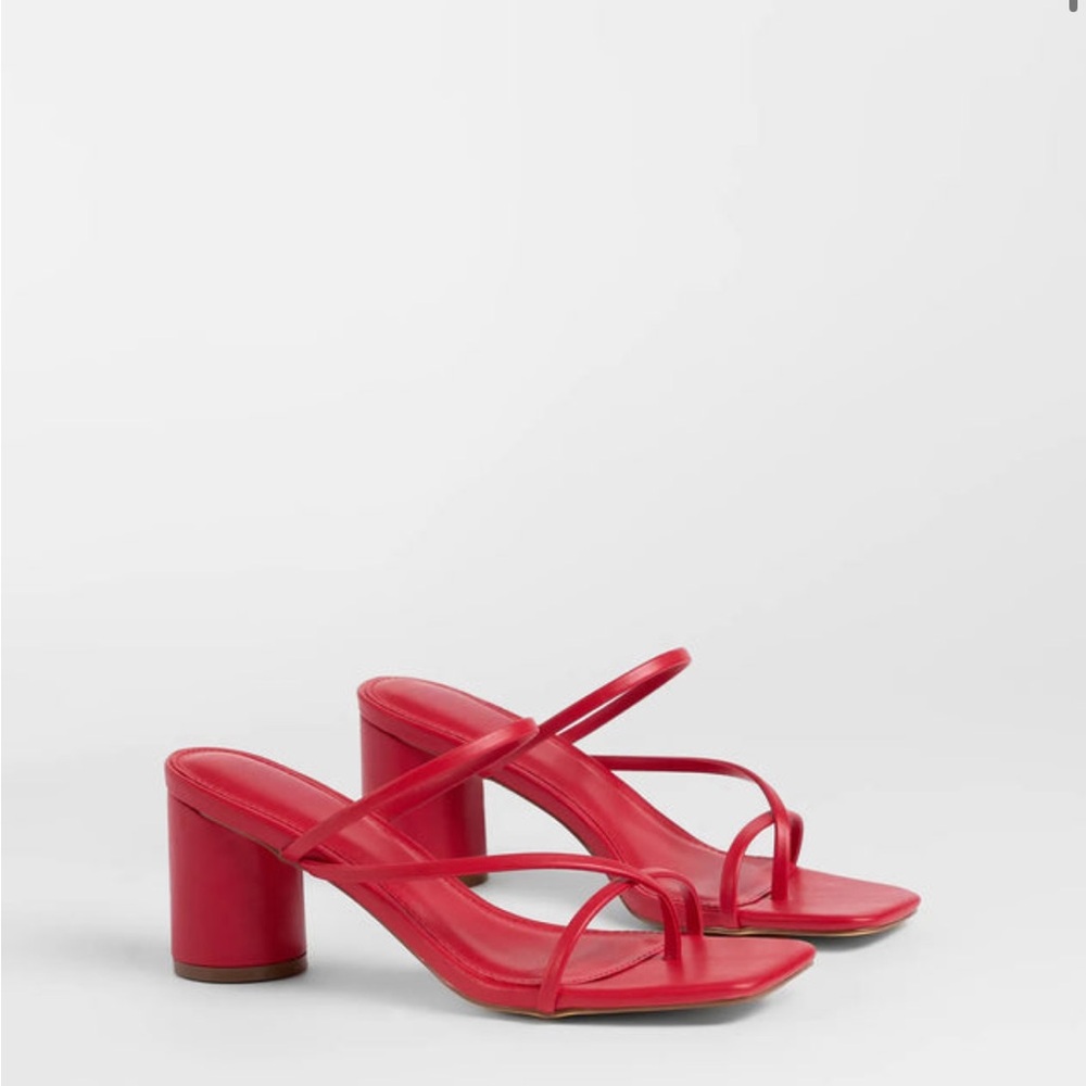 Windsor Red Heeled Sandals with Block Heel